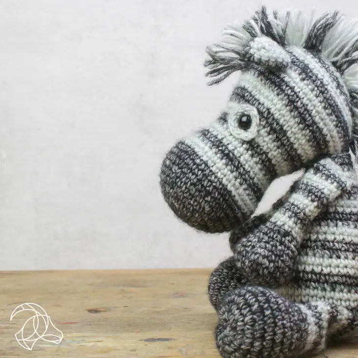 Dirk the Zebra Crochet DIY Kit